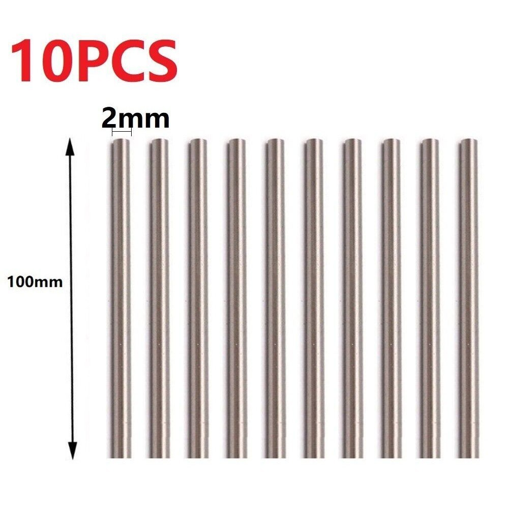 1.5-4MM High Speed Steel Round Bar Straight Shank Metric Rod Lathe Tool Silver