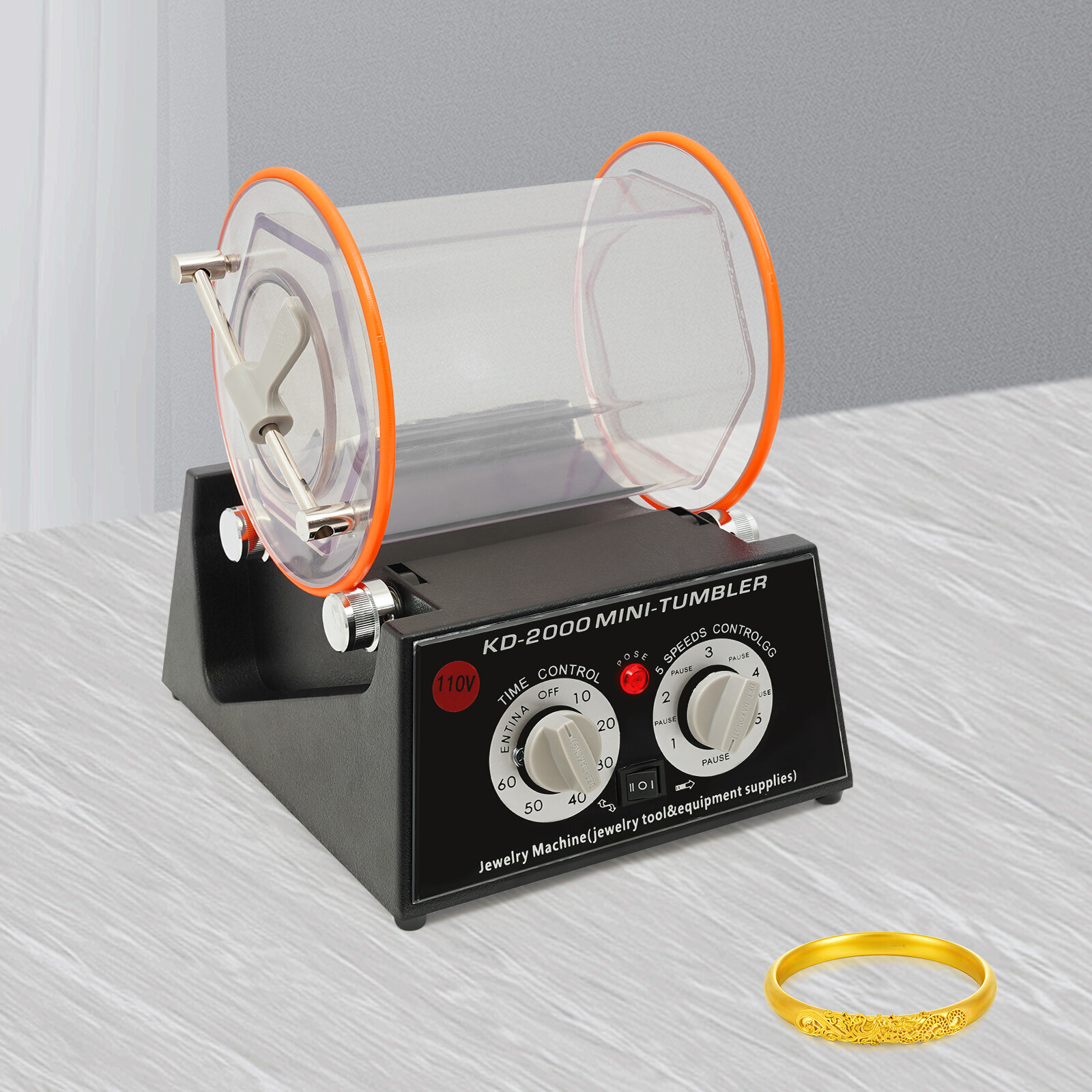 Electric Polisher Polishing Machine Jewelry Polishing Machine 500-3000RPM 5Gear