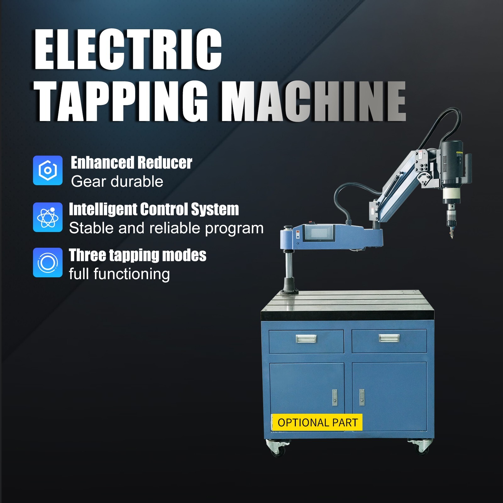 Auto Oiling M4-M20 Electric Tapping Machine Tapper Universal 360 Degree 550RPM