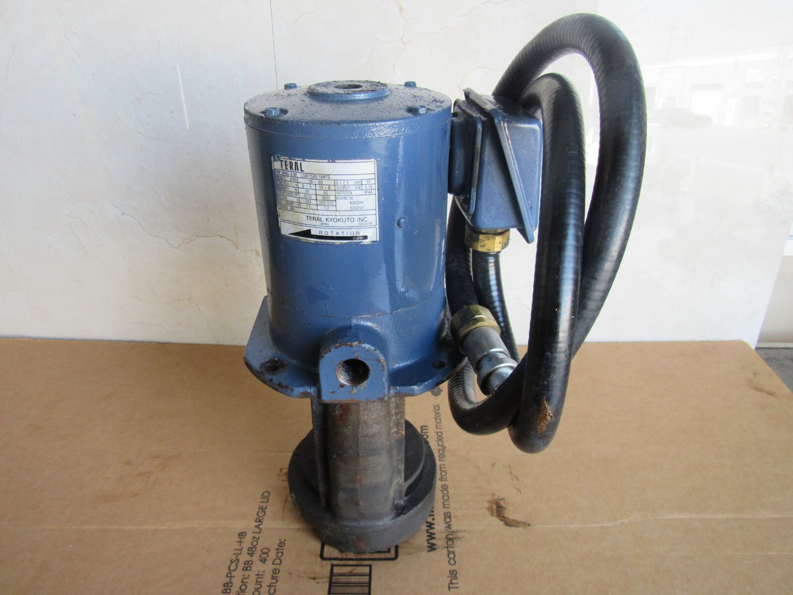 TERAL KYOKUTO PUMP MODEL # LSW15A0.18MTS Lot #1091 Listed by Greg