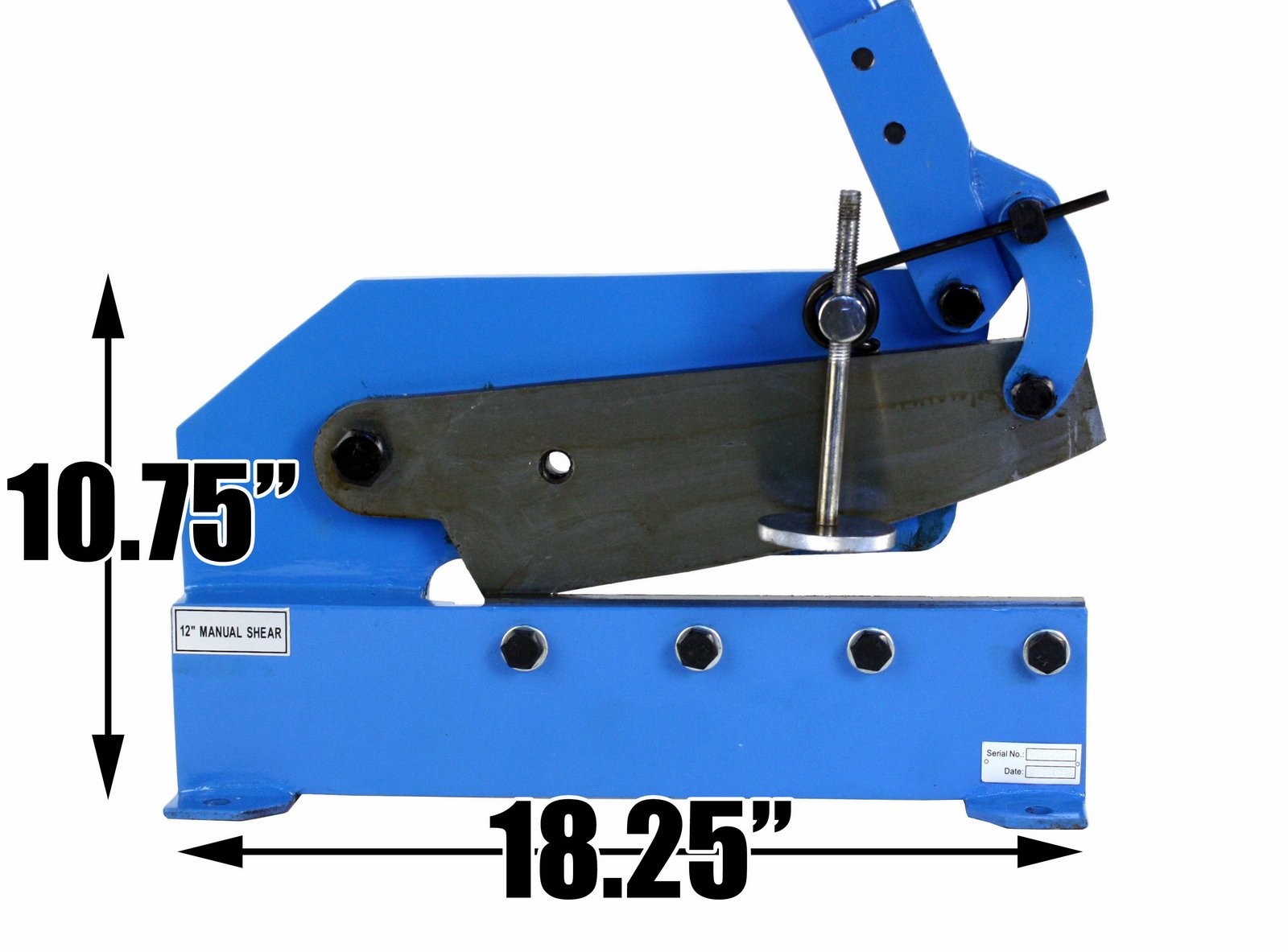 Erie Tools 12″ Benchtop Manual Plate Shear Slices Sheet Metal, Plate, and Rebar