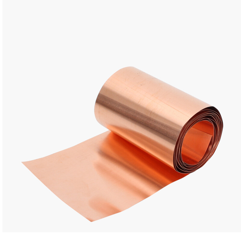 99.9% Pure Copper Metal Sheet Roll Foil Plate Thick 0.0.5mm-1mm Width 15mm-300mm