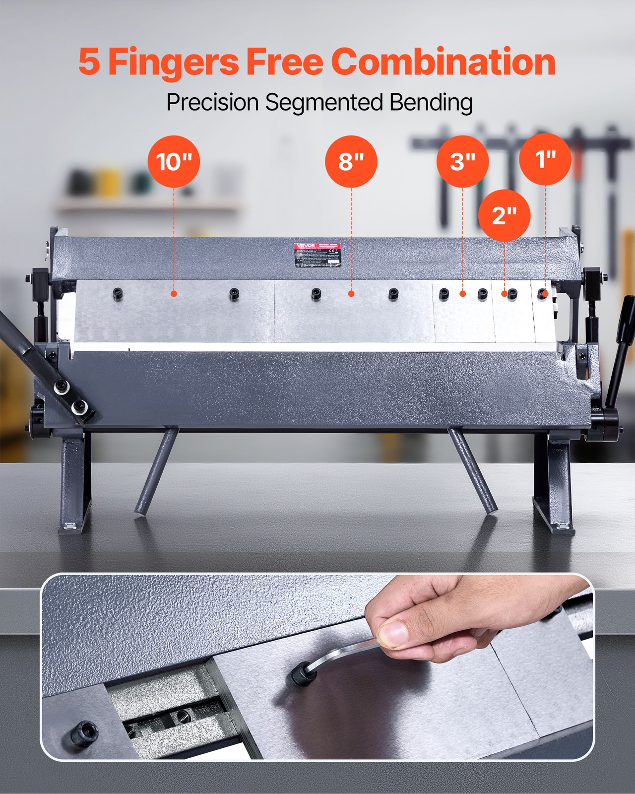 VEVOR 24 in Box and Pan Brake 0-135° 14 Ga Sheet Metal Bending Brake Bender 5