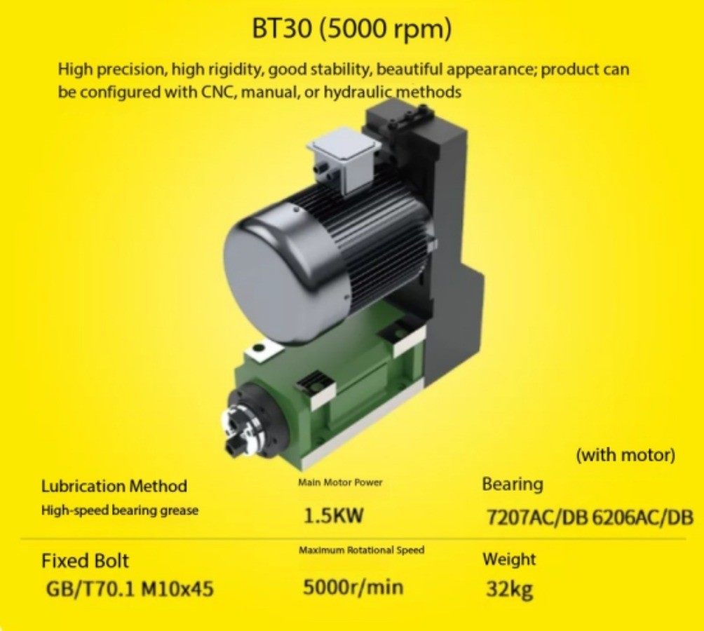 Modification of A Boring, Milling, and Drilling Machine Spindle Head Witha Motor