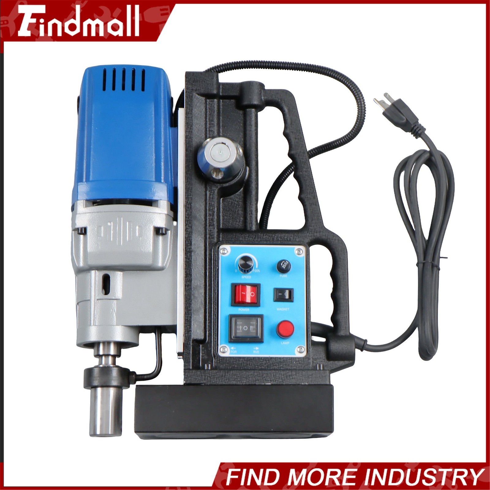 Findmall Magnetic Drill Stepless Speed Bi-Directional 1950W 13900N Mag Force