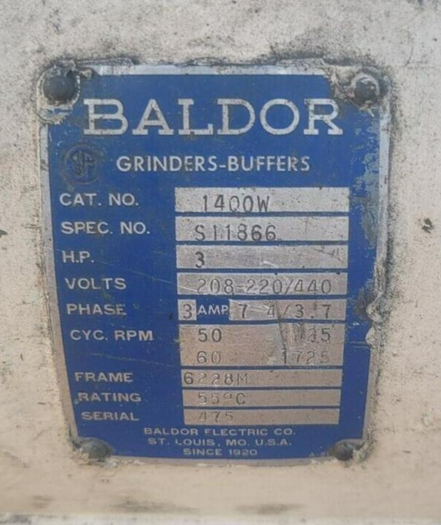 Baldor 14″ Heavy Duty Grinder 1400W – 3HP – 208-230/460V – Slim Motor Design