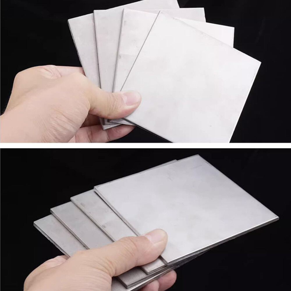 100mmX100mmX0.5mm Silver TC4/GR5 0.5mm Thick Titanium Alloy Metal Plate Ti Sheet