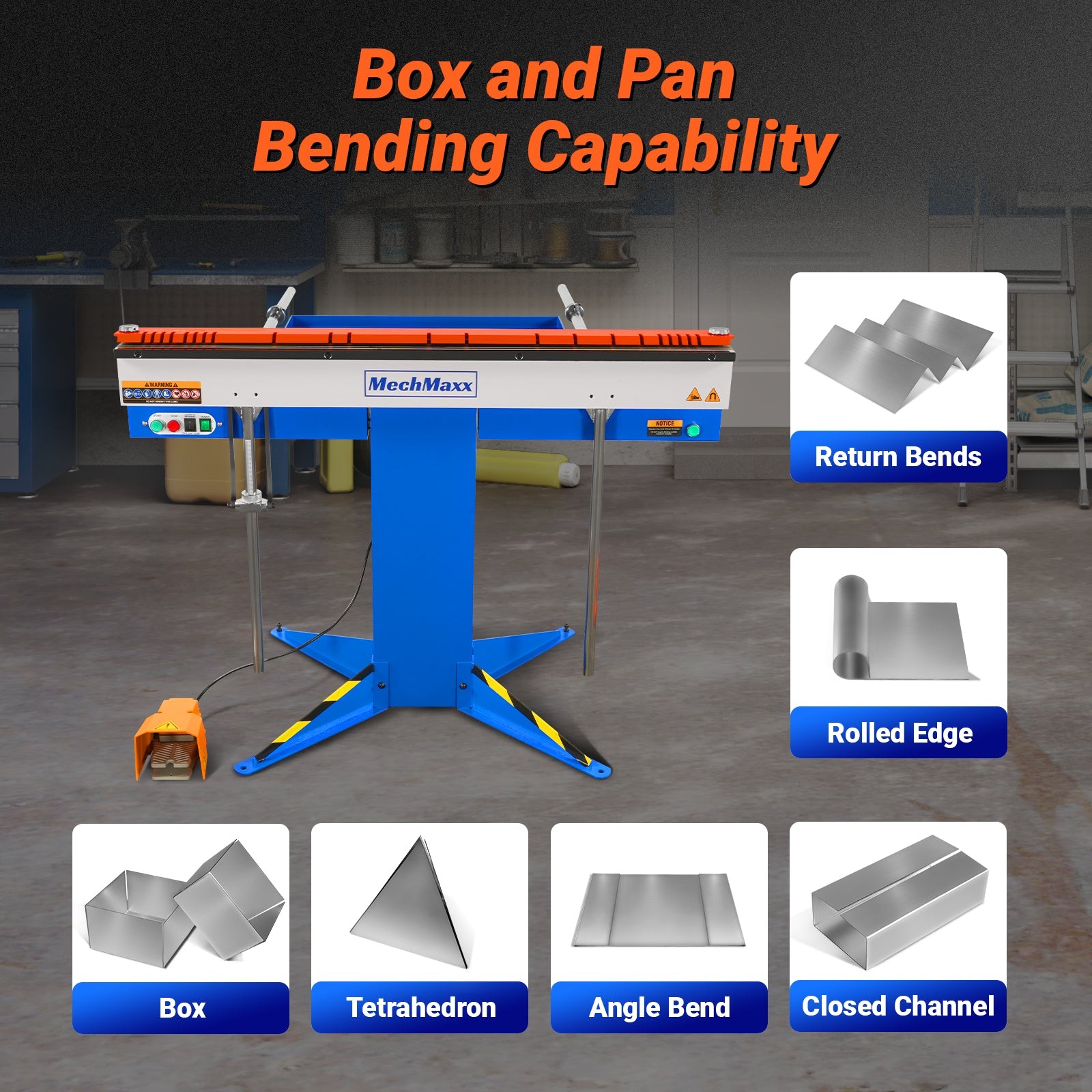 220V 48” Industrial Magnetic Pan and BOX Heavy Duty Sheet Metal Brake,MSMB1250E