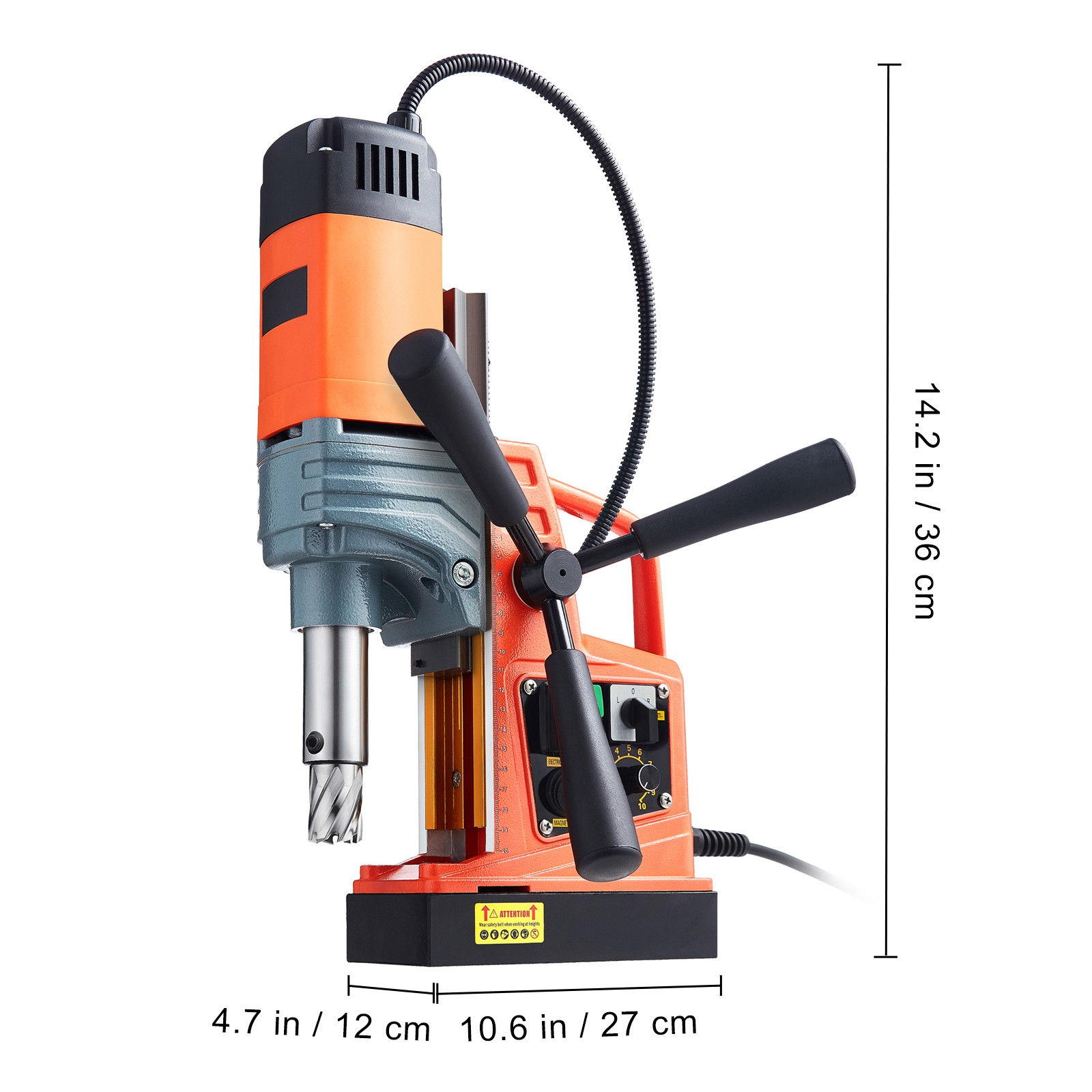 VEVOR Magnetic Drill 1300/1400/1550W 2922lbf/13000N Portable Mag Drill Press