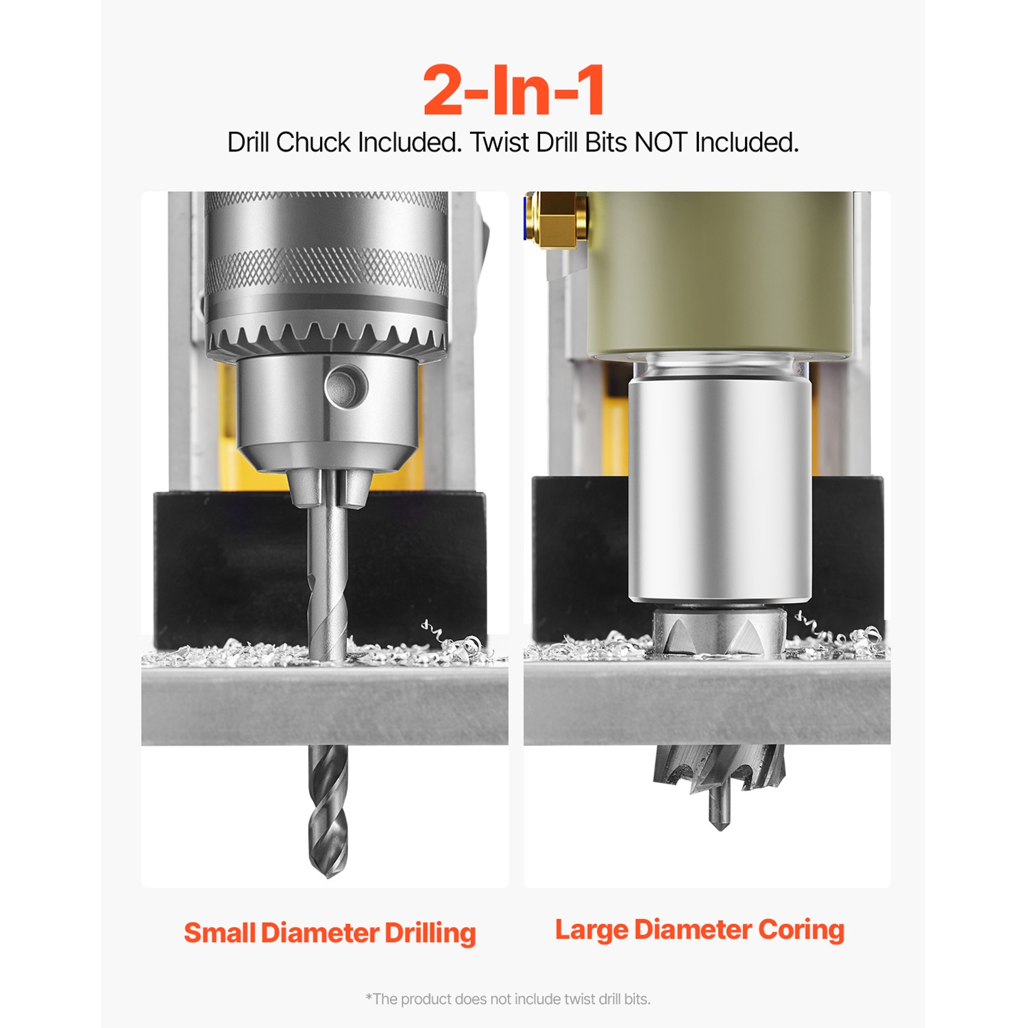 Magnetic Drill 1400W 2810 lbf Mag Drill Press 1.6 in Boring Diameter 800 RPM