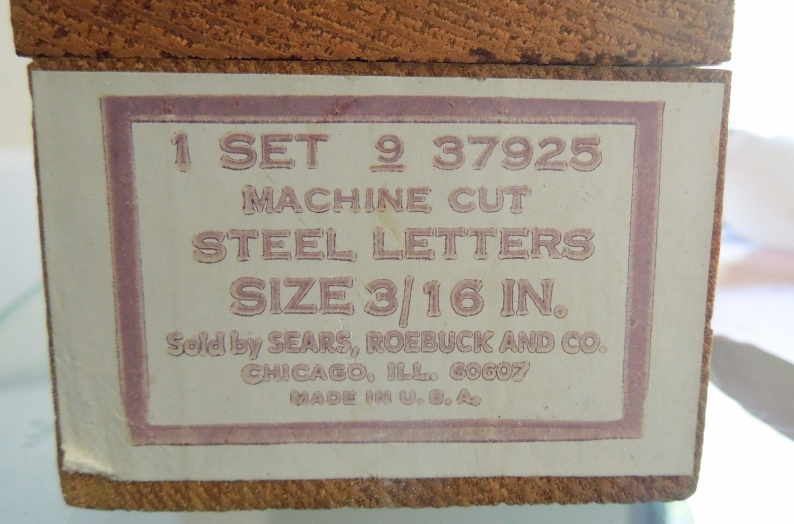 5 Boxes Vintage Sears Roebuck & CO Machine Cut Steel Letters & Numbers