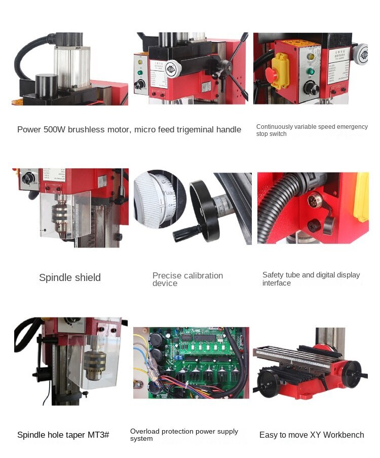 Household Metal Processing Machinery Vertical Drilling And Milling Machine SX2