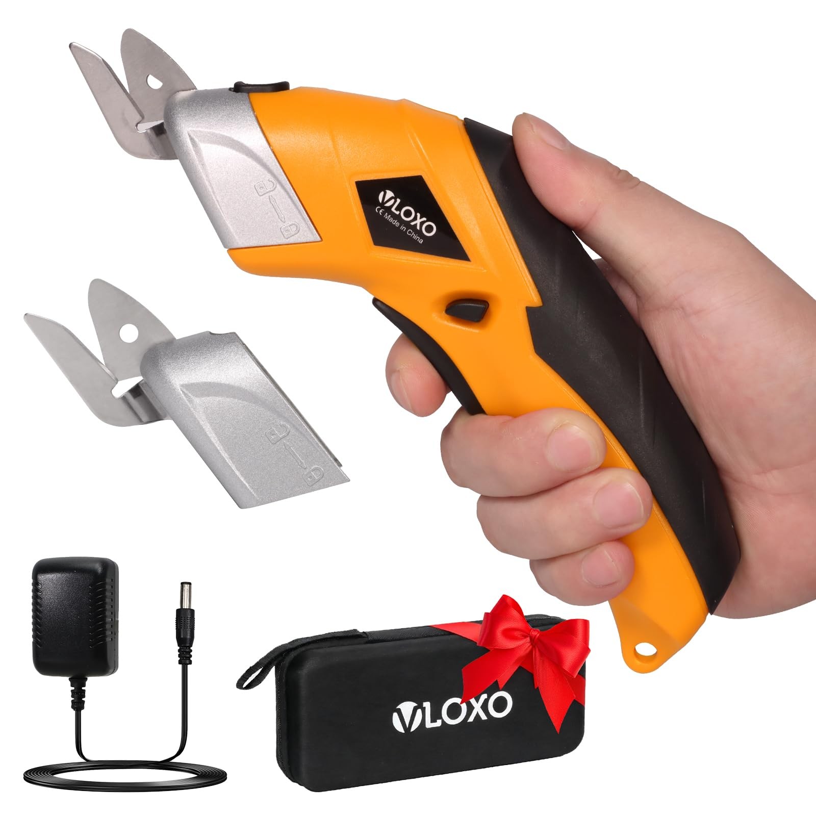 Electric Scissors, Cordless Cardboard Cutter Power Fabric Scissors Mini Box C…