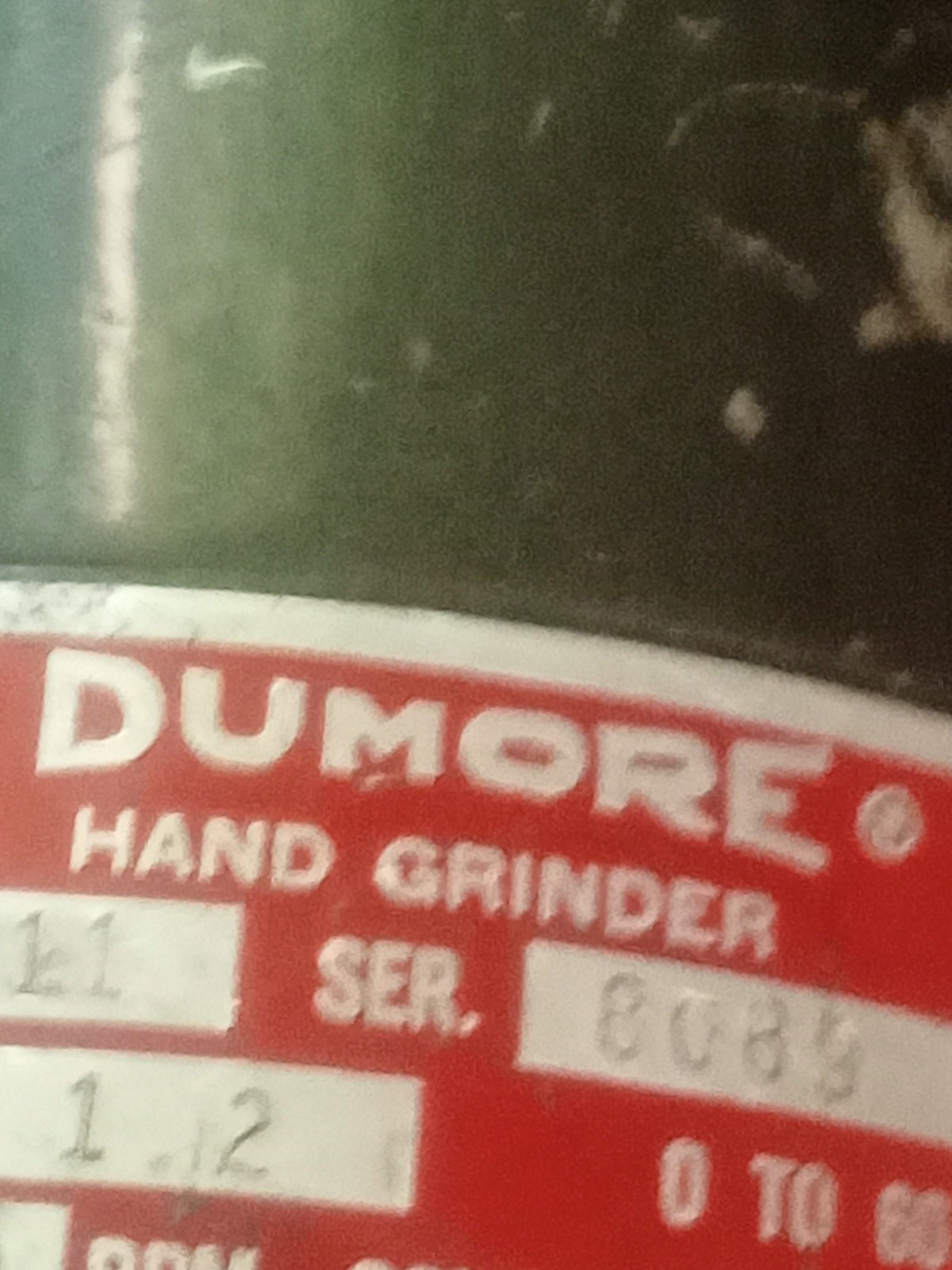 Vintage DuMore Hand Grinder – 3-011 – 17000 RPM – 115 Volt – USA