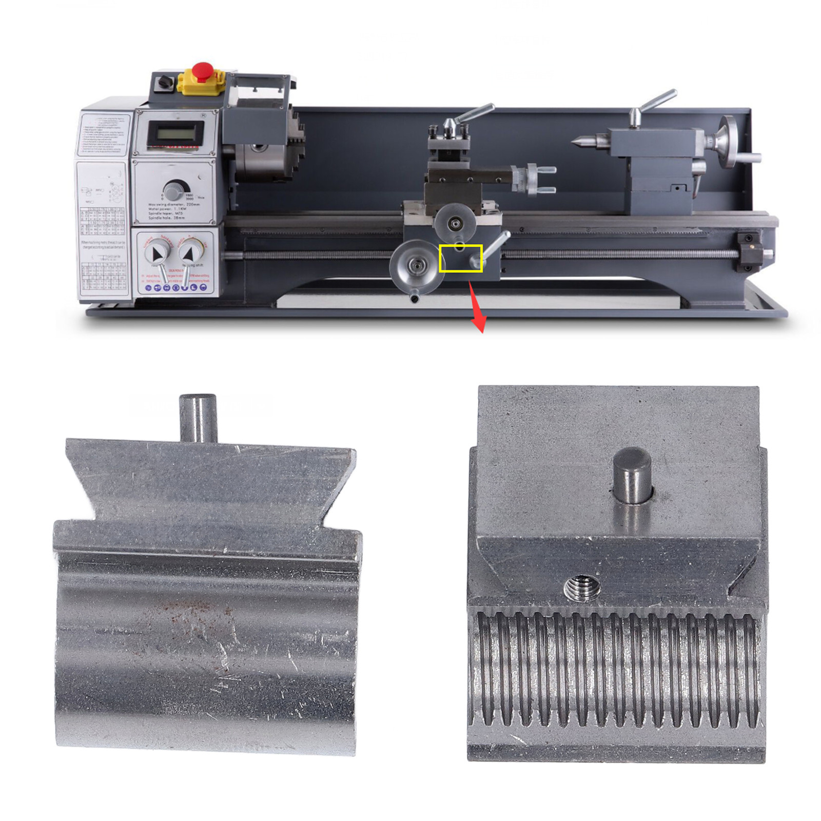 2Pcs Lathe Metric Half Nut 2.0mm Pitch 16mm Diameter Feed Screw Nut Tools Part