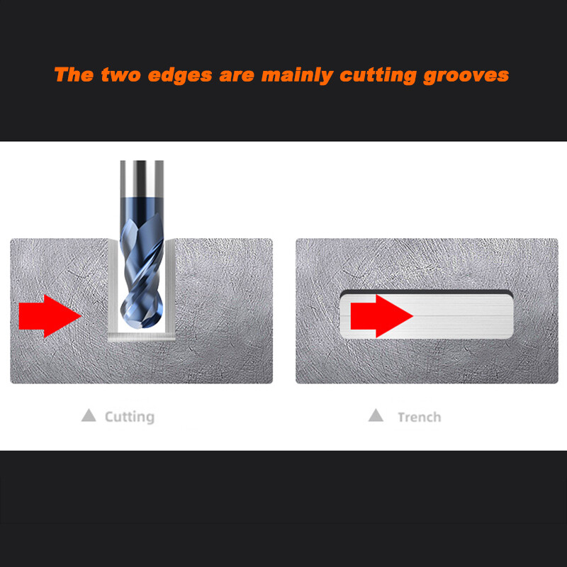 Ball Nose Round End Mill Drill TISIN Coating Milling Cutter Engraving Bit Or CNC