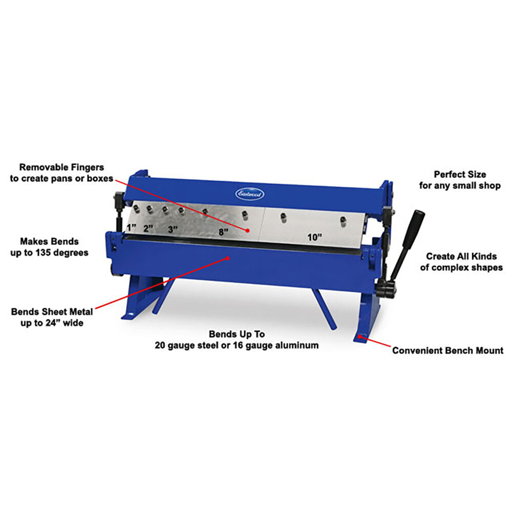 Eastwood 24″ Small Shop Box And Pan Sheet Metal Brake Metal Sheet Working Tool