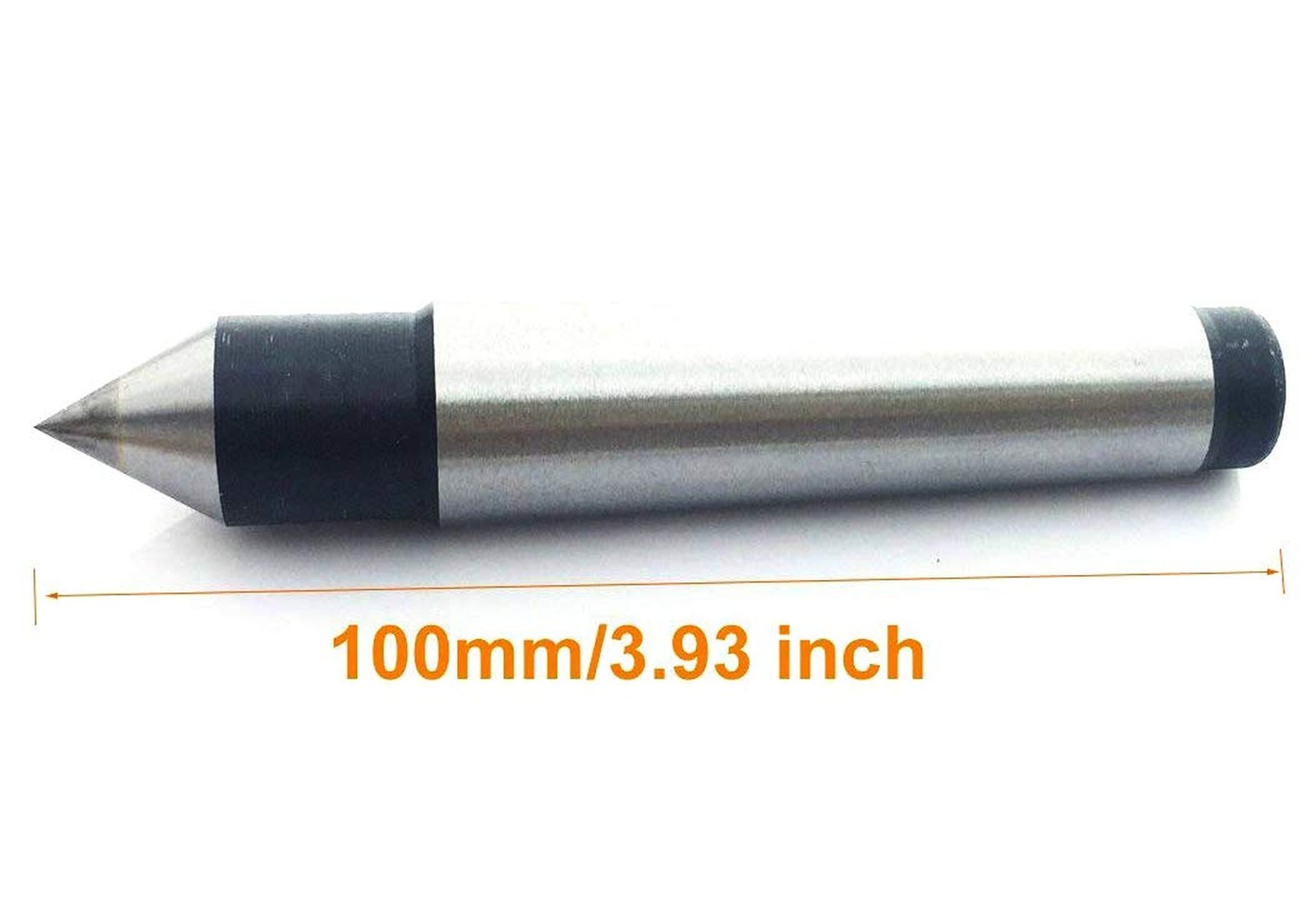 MT2 Morse Taper Drill Dead Center Lathes 100mm Length Silver Tone Black Alloy