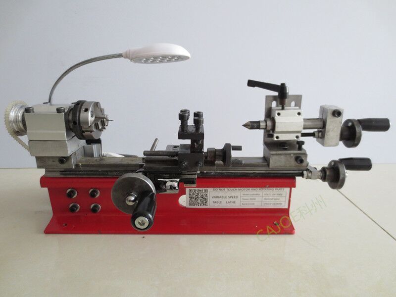 Mini Desktop Lathe Instrument Home Laboratory Lathe 4 Jaw Chuck 65mm CE DIY
