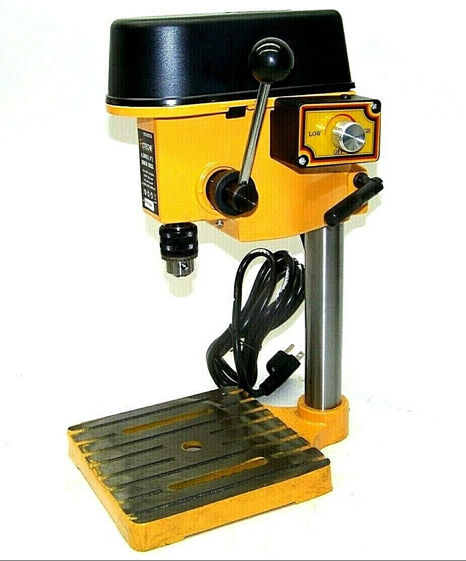 Mini Drill Press Top Bench Drill Press Variable Speed 1/4″ Chuck 0-2000 RPM 100W
