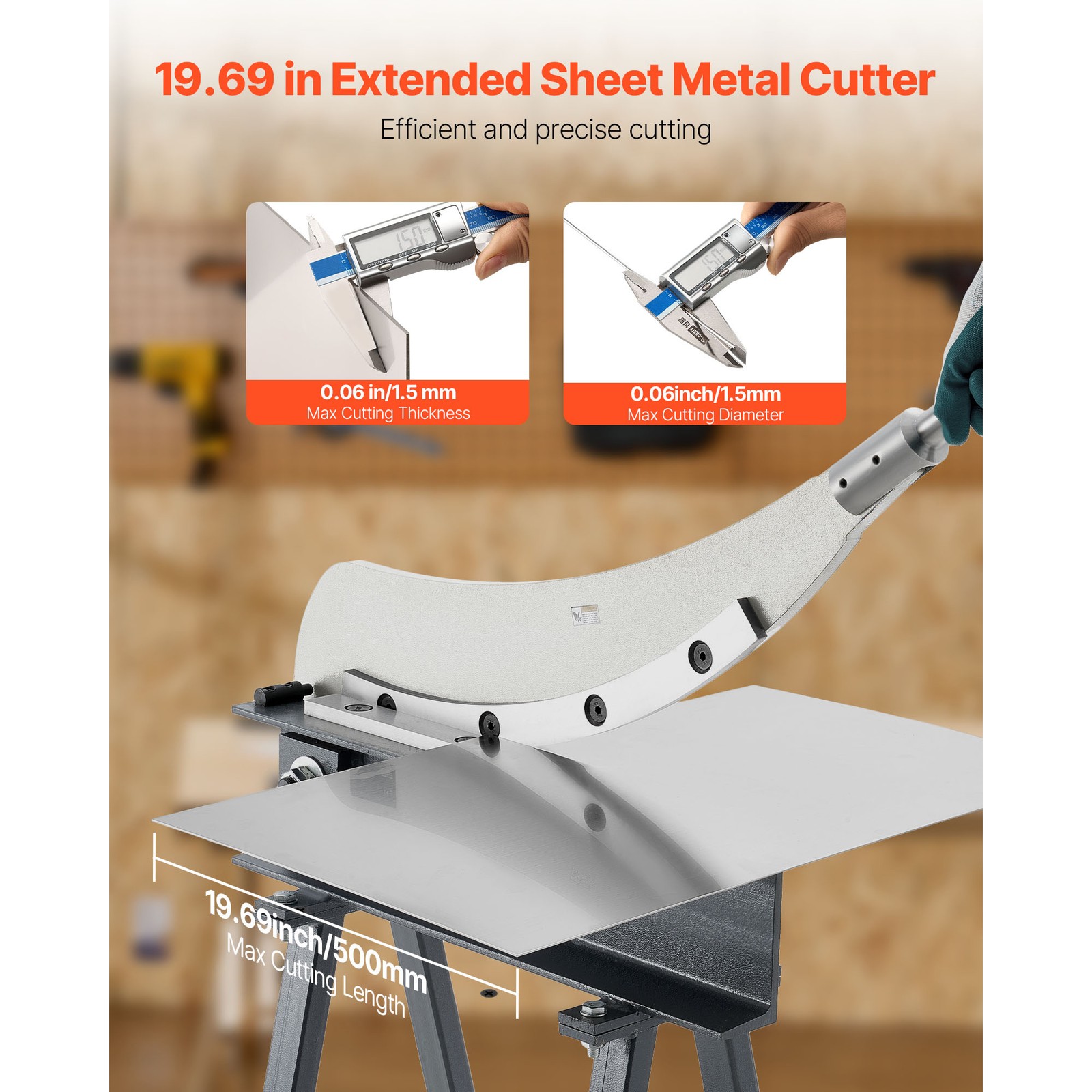 Uimoso 20-inch Manual Sheet Metal Cutter with Stand for Precise Cutting