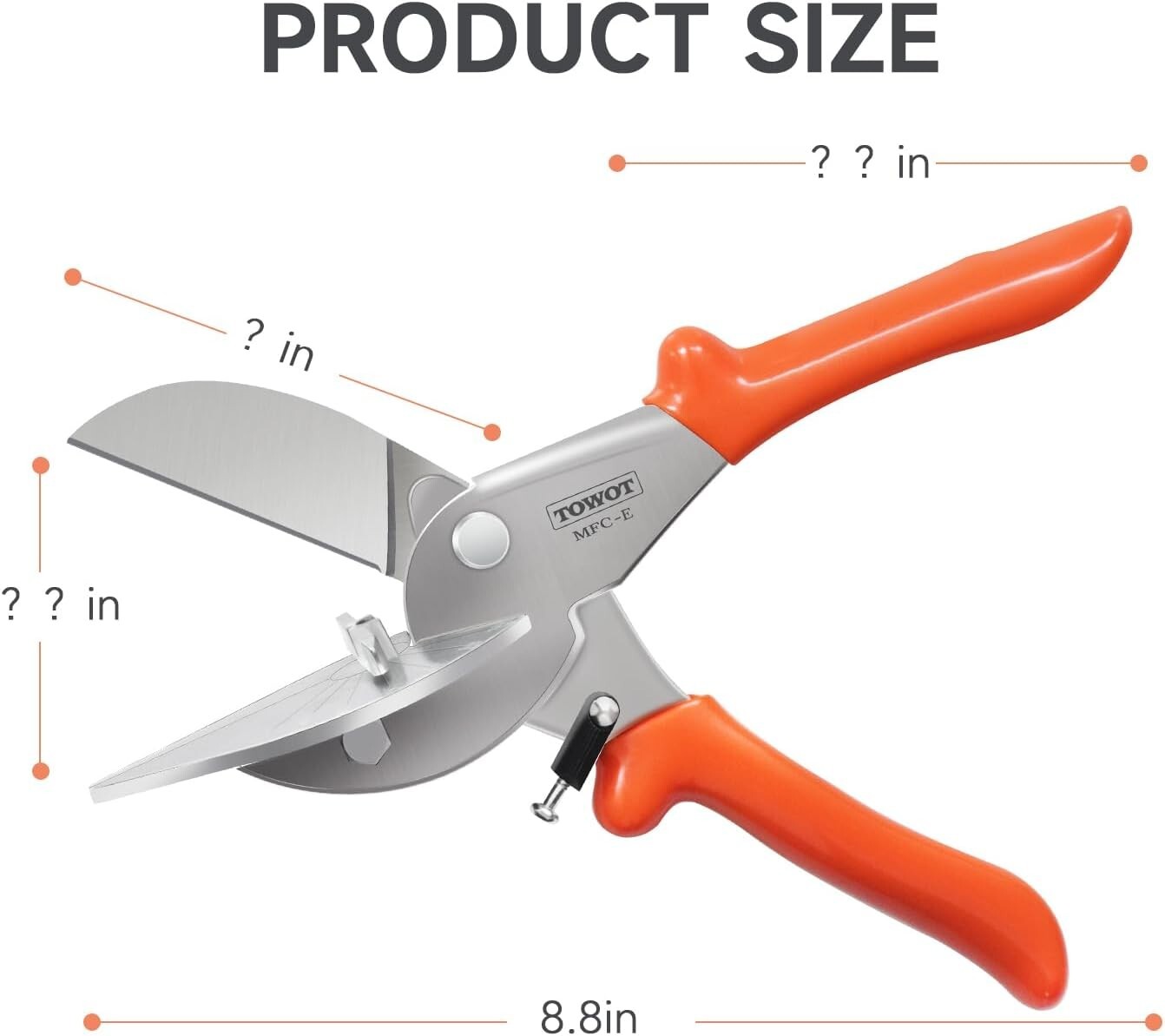 Sharp Multi Angle Miter Shear Cutter Adjustable 45-135Deg Safety Lock Hand Tools