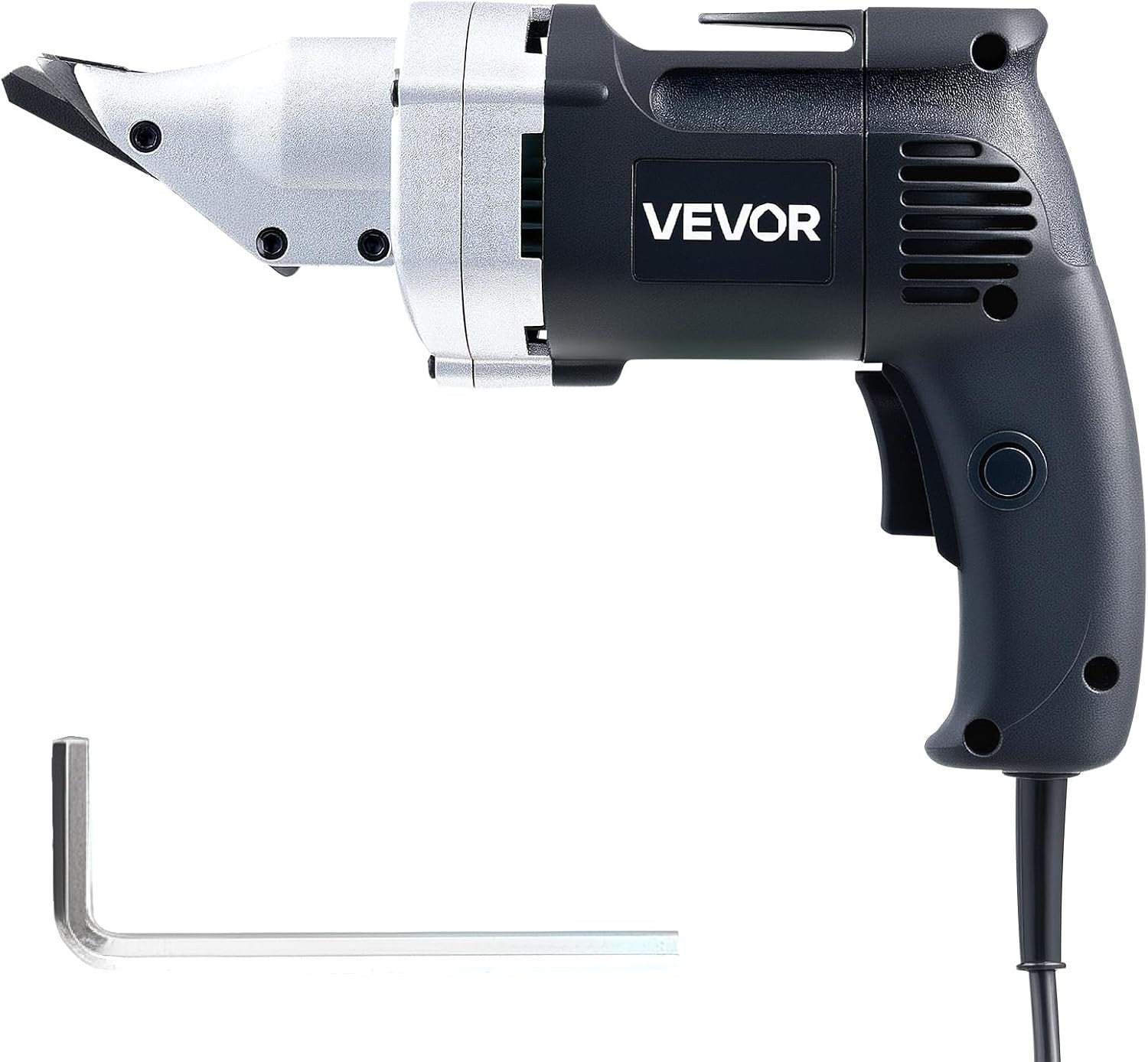 Electric Metal Shear, 4.0-Amp Corded Sheet Metal Cutter with 360-Degree Swivel H