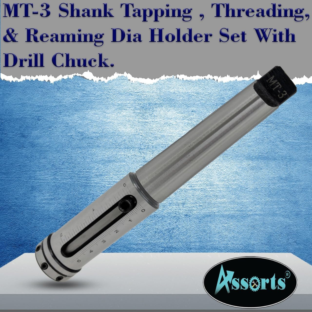 MT3 Tapping & Threading Die Holder Set with Drill Chuck – Imperial Size