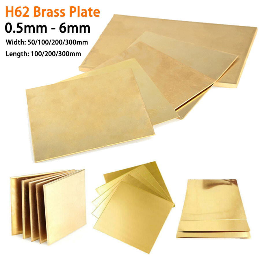 Thick 0.5-6mm H62 Brass Plate Sheet Brass Sheet Craft Metalworking DIY Many Size