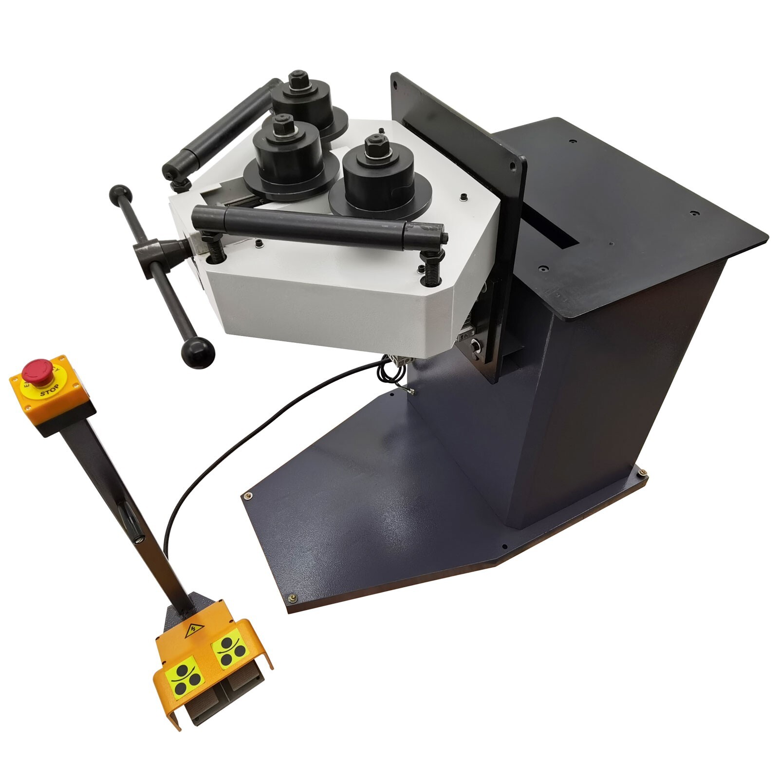 1.1KW 220V Three Roller Round Bending Machine Horizontal Vertical Pinch Roll Ben