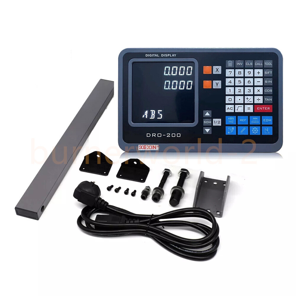 2 Axis 12″ & 36″ Digital Display TTL Linear Scale Glass Scale DRO Display Lathe