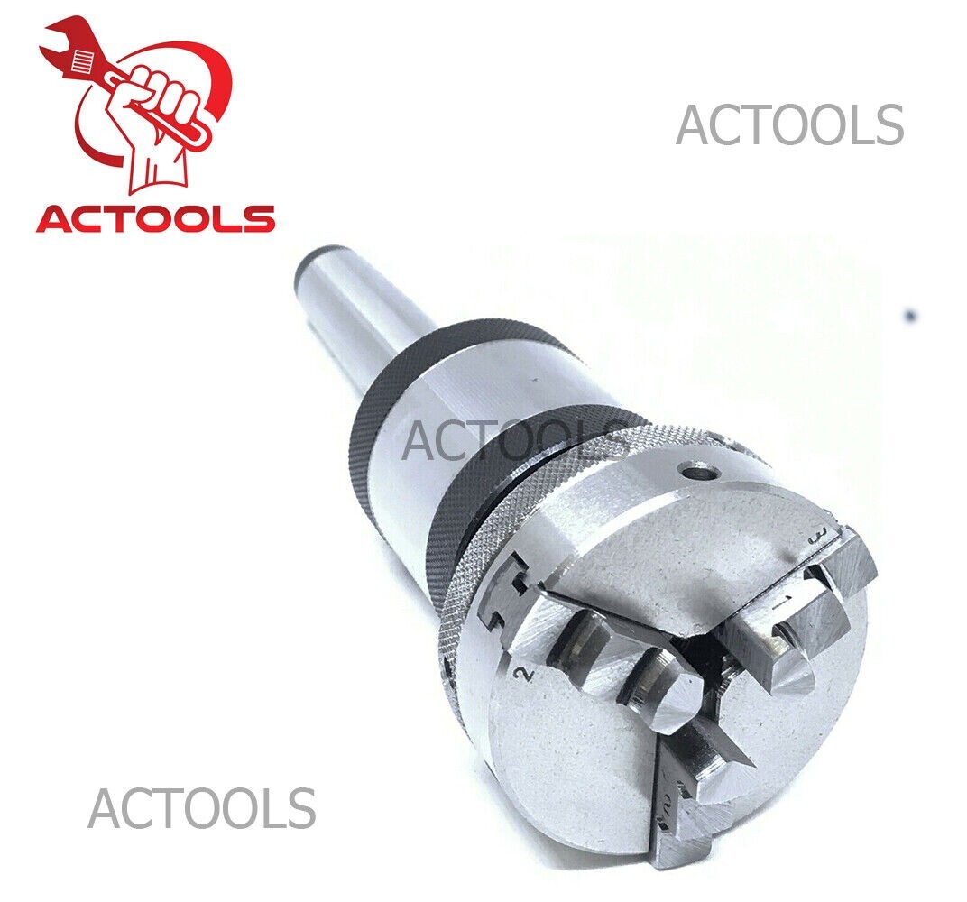 2MT Revolving Center 3 Jaw 2-1/2″ 65mm Self Centering Baby Lathe Chuck US