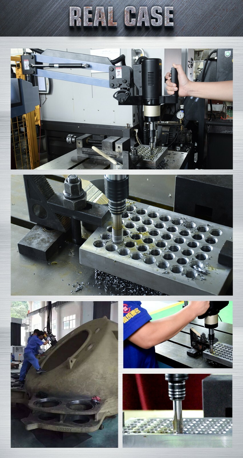 US Stock M6-M36 Electric Tapping Arm Machine Universal 360 Degree
