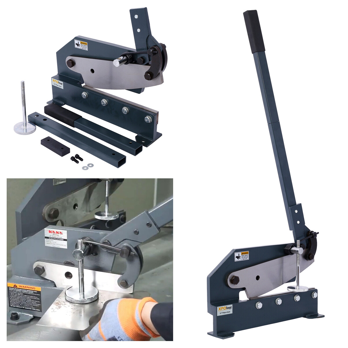 12″ Sheet Metal Plate Shear Solid Steel Frame Mounting Type for Cutting Sheet