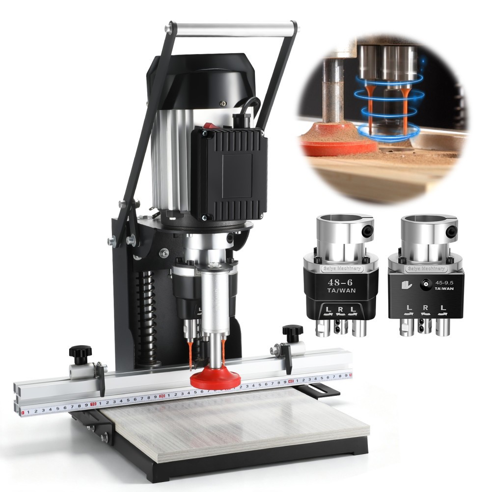 Manual Hinge Drilling Machine Woodworking Boring 1100w 2840RPM Boring Depth40mm