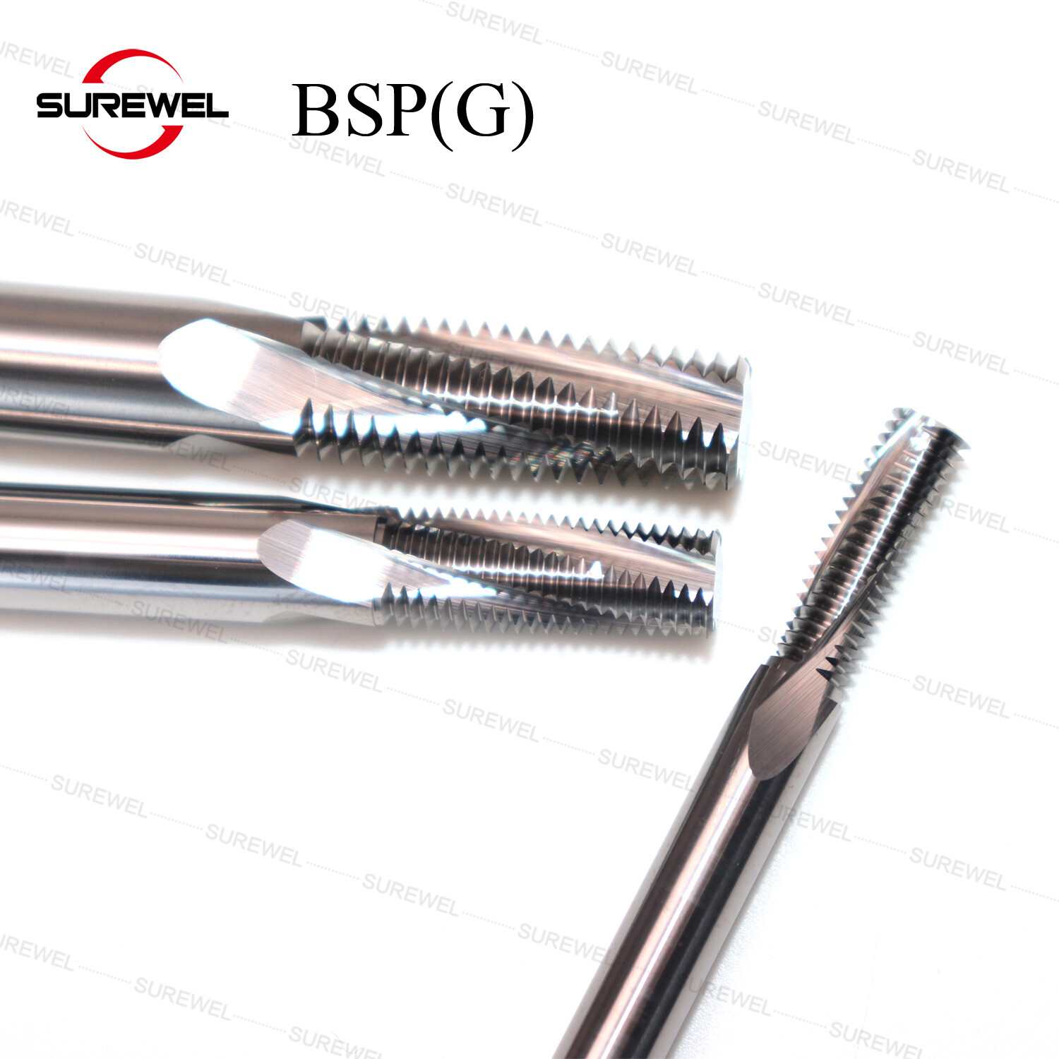 HRC65 CNC Carbide British BSP G1/4-19 Cutter Full Teeth Thread Milling Cutter