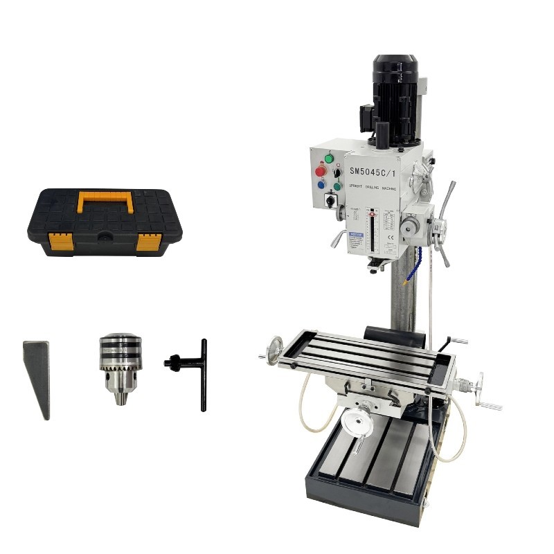 Milling Drilling Machine Vertical for Drilling Milling and Tapping Feed 220V