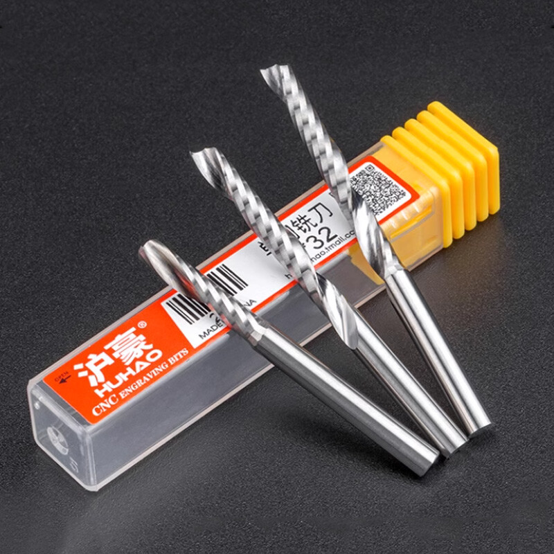 10Pcs 4mm Carbide Single Flute Spiral Router Bit End Mill CNC Cutter MDF Acrylic