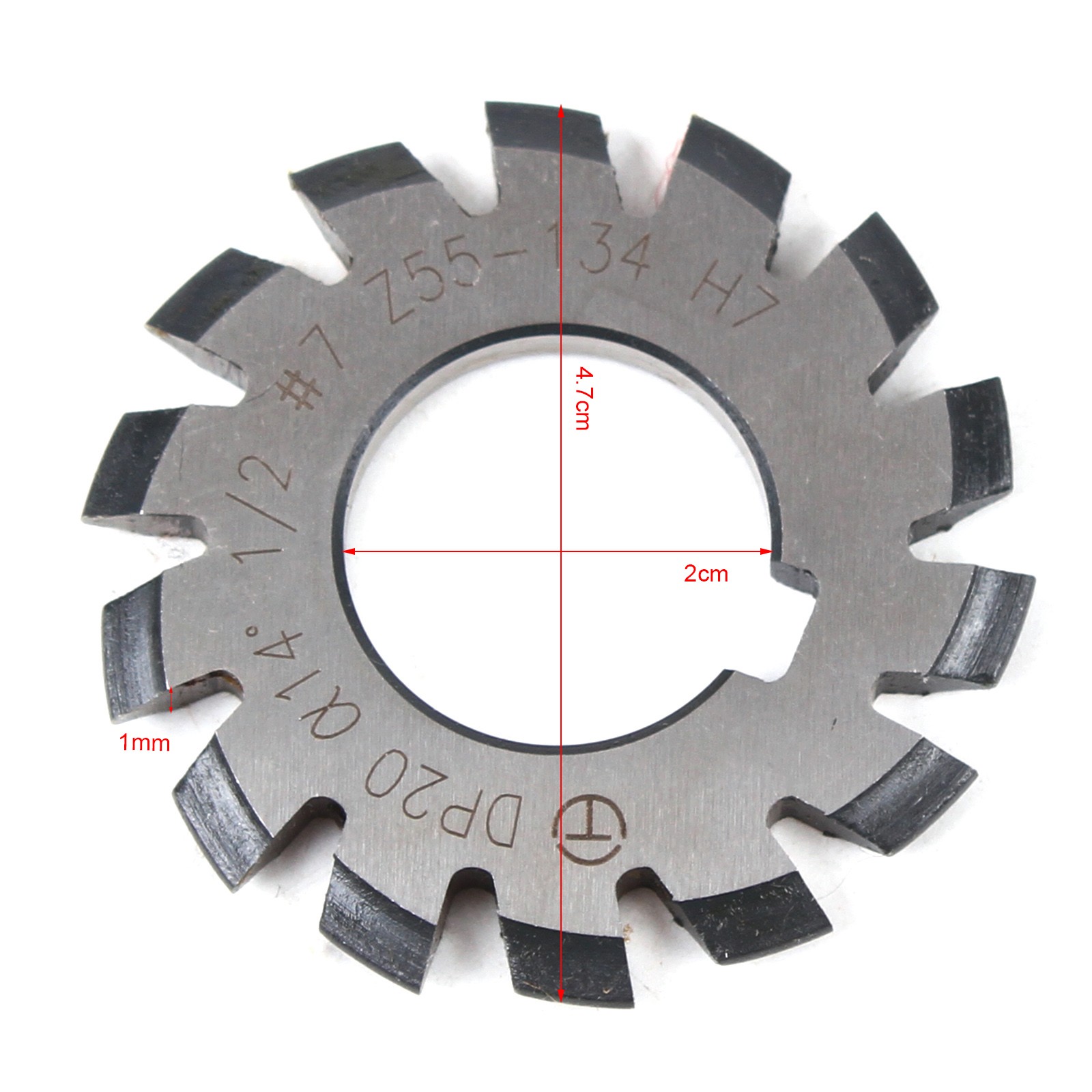 8Pcs Involute Gear Cutter DP20 PA14-1/2 HSS 8H Set 14.5° Tool Dia 47mm