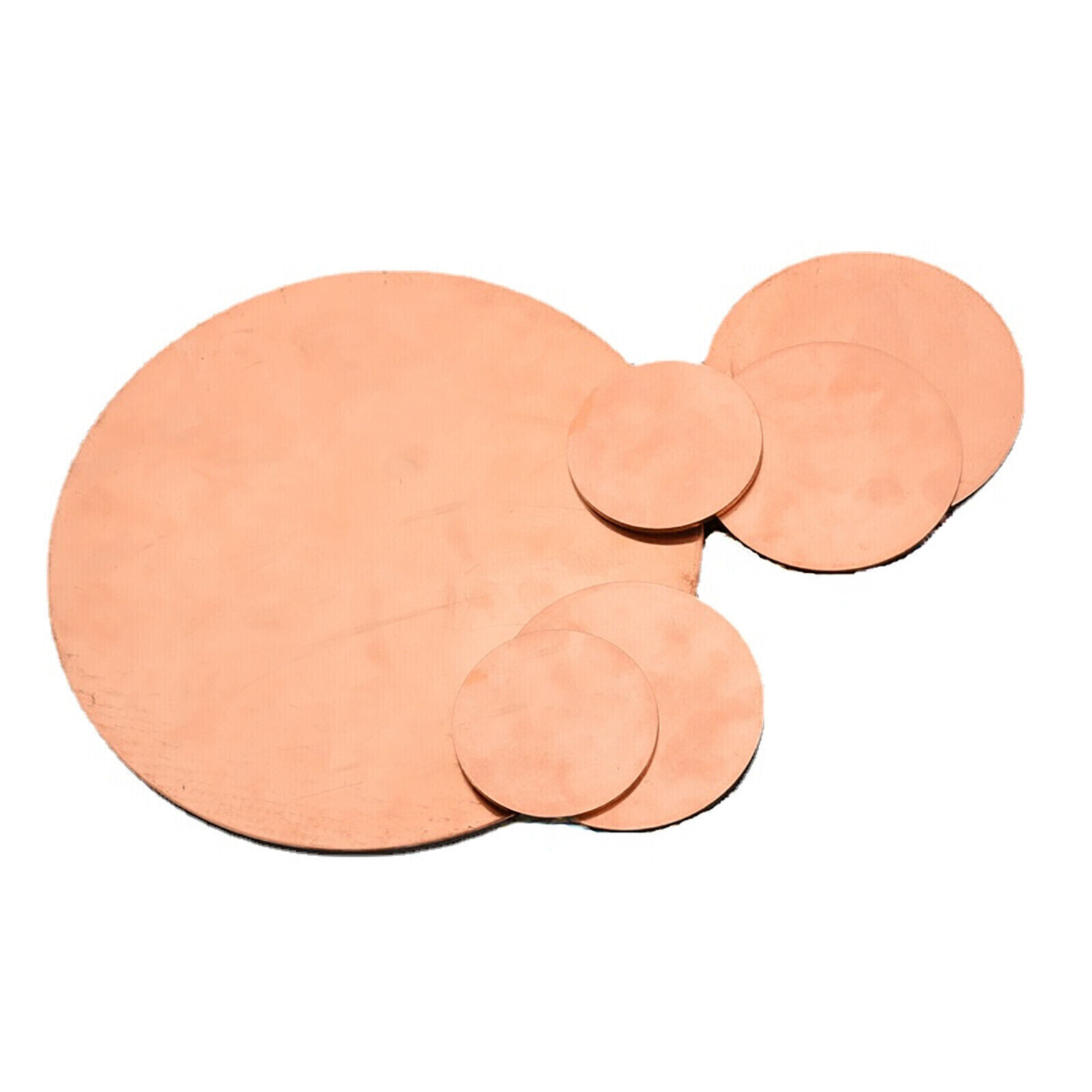 Thick 0.5mm – 4mm T2 Solid Copper Discs Blanks Metal Round Sheets Dia 10-200mm