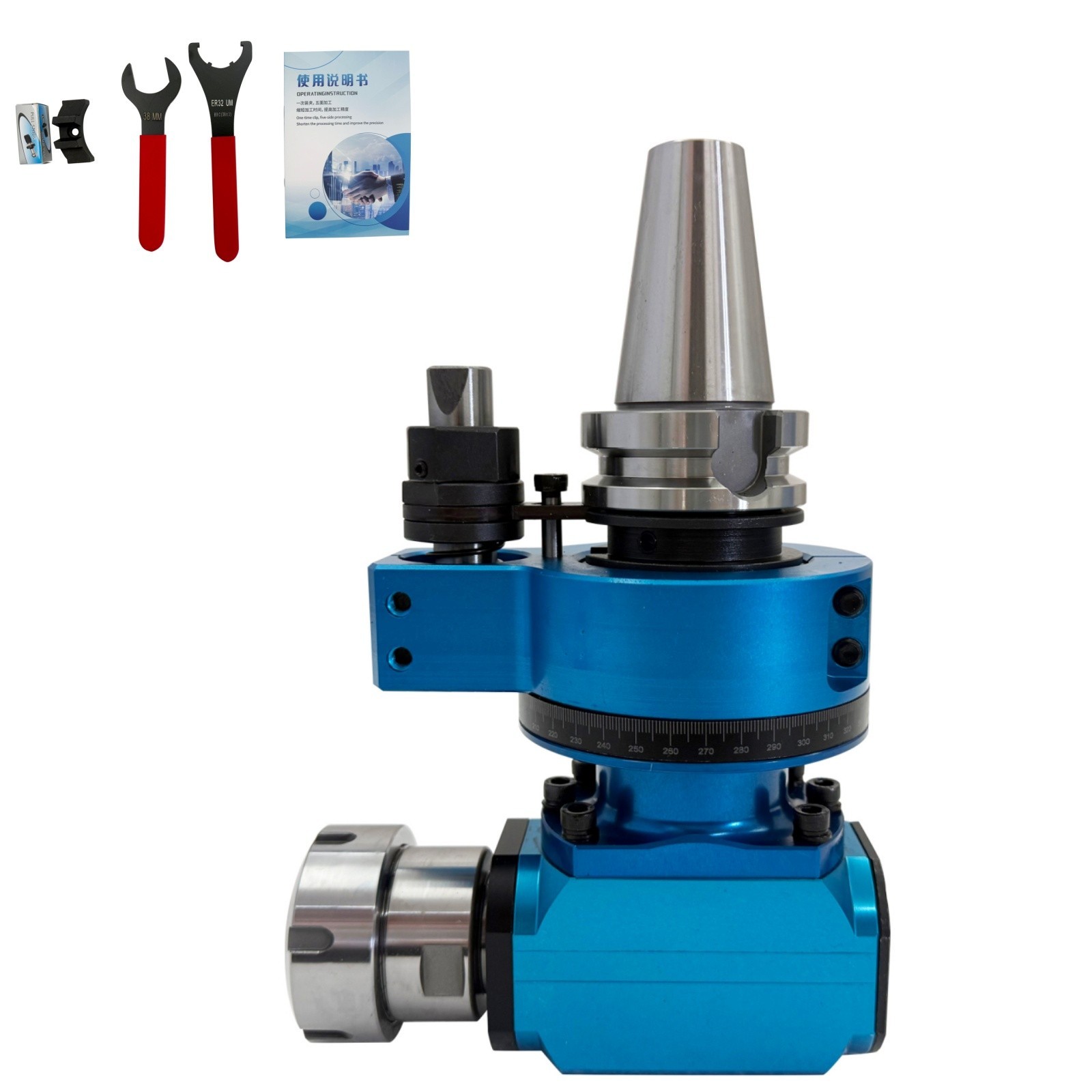 BT40-ER40 90 Degree Milling Head CNC Machining Center Side Milling Head