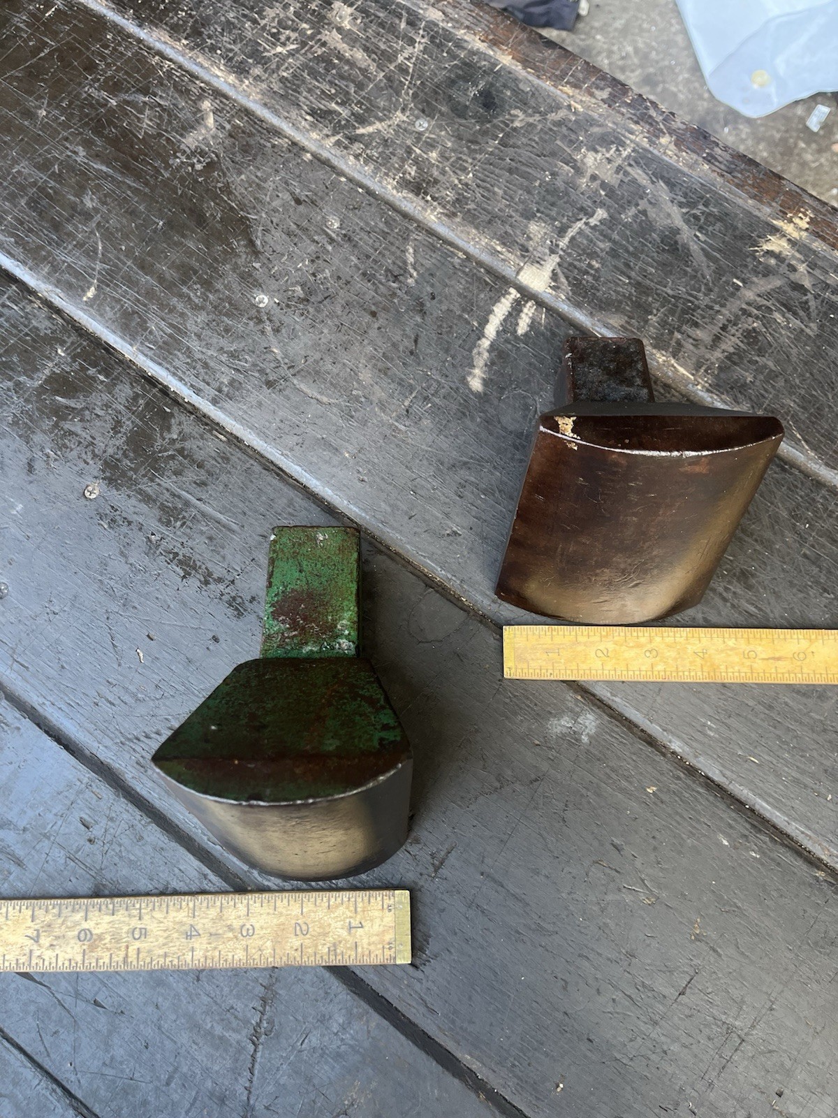 Pair Of Sheet Metal Stakes / Platent Table Stakes