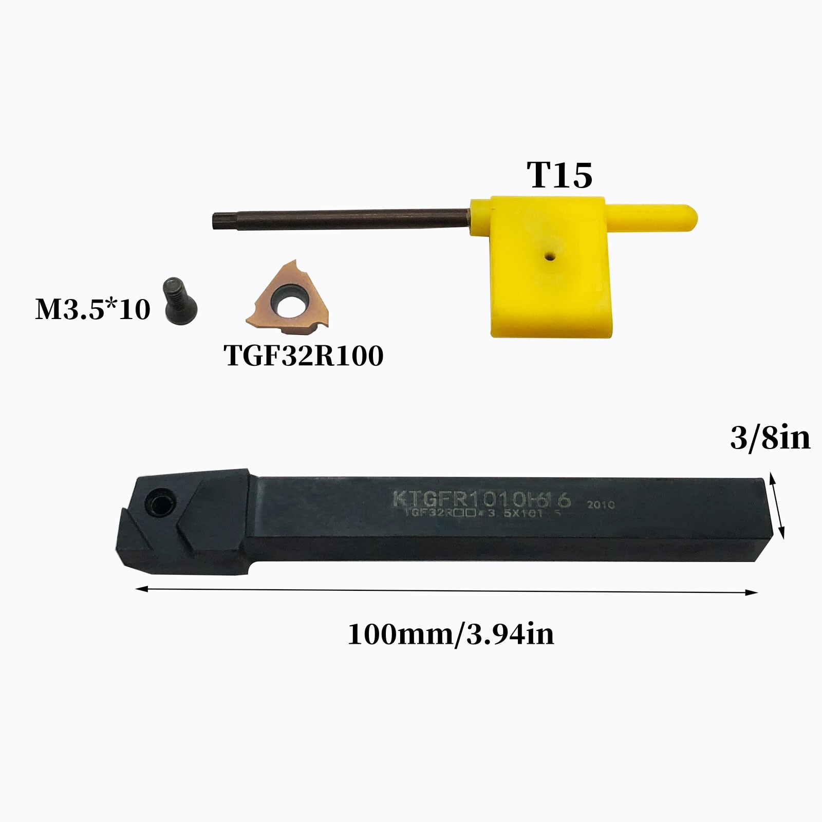 Triangular grooving TGF32R 1-3mm Shallow + KTGFR1010H16 CNC Lathe Tool Holder