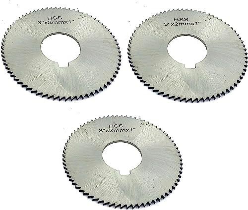 Pack of 3 Pcs Slitting Saw Cutting HSS M2 Blades- Keyway Hole