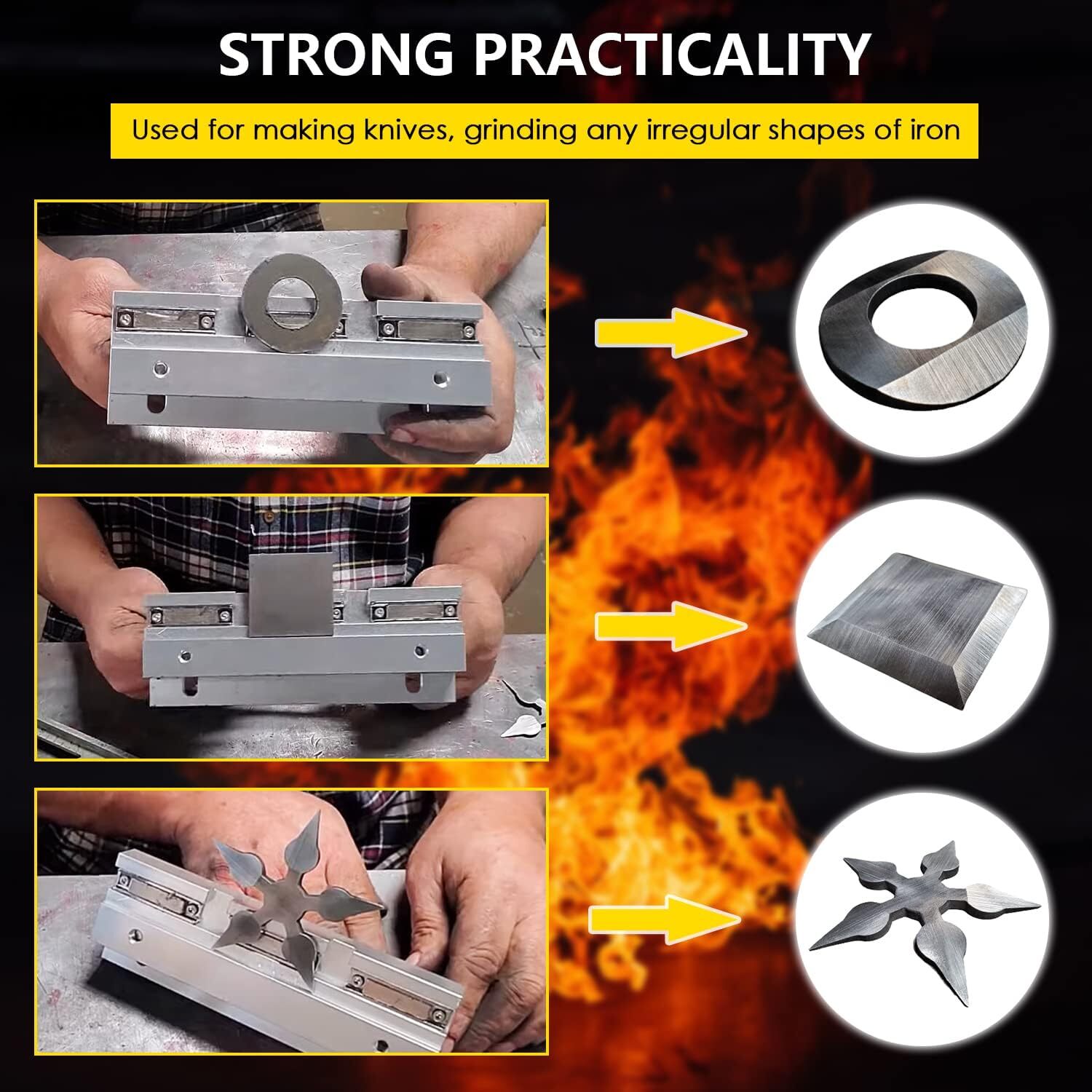 For Knife Making Welders Magnetic Bevel Jig for Grinding & Sharpening Metal
