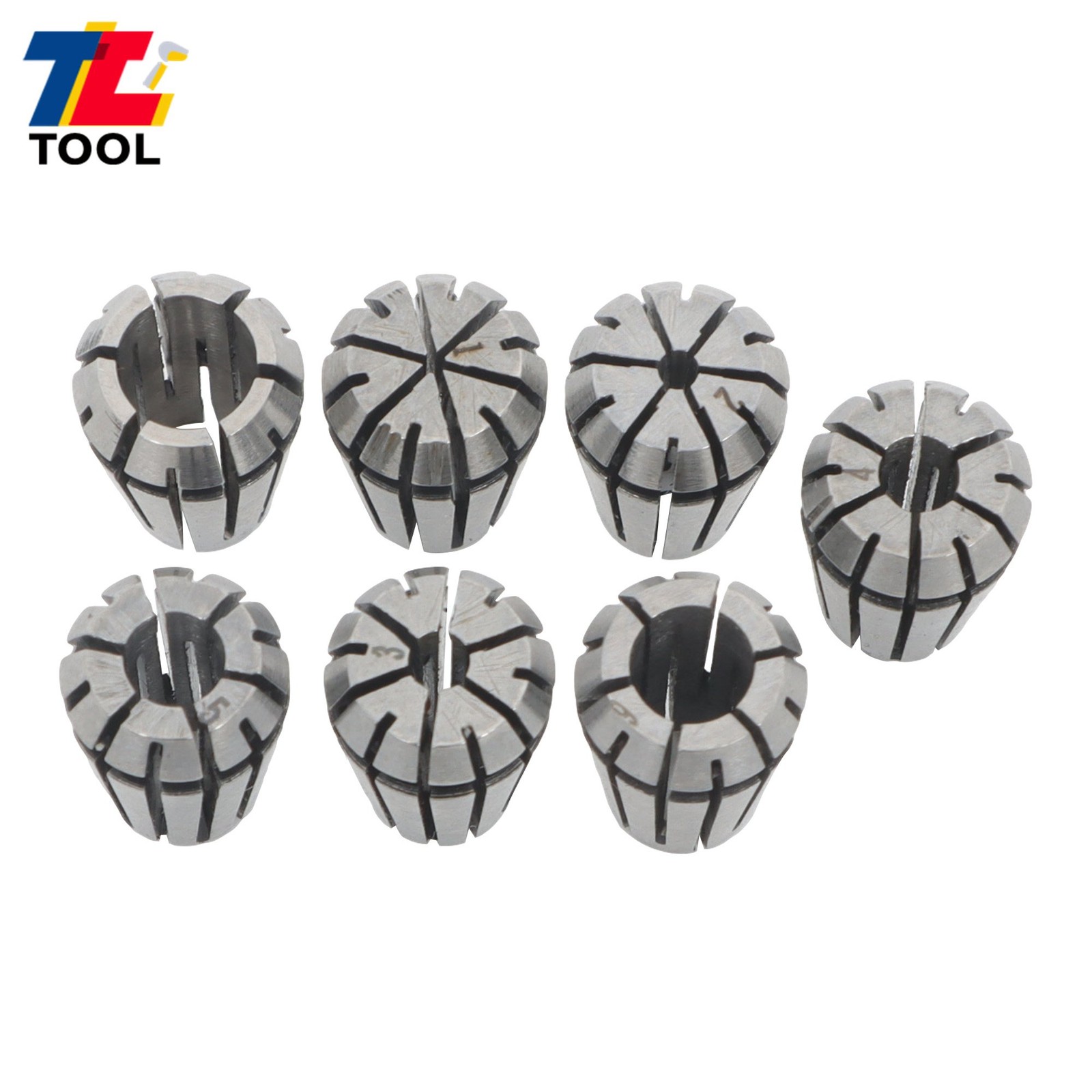 CNC Milling Lathe Tool ER11 Collet Set 7 Pack 1mm to 7mm Included