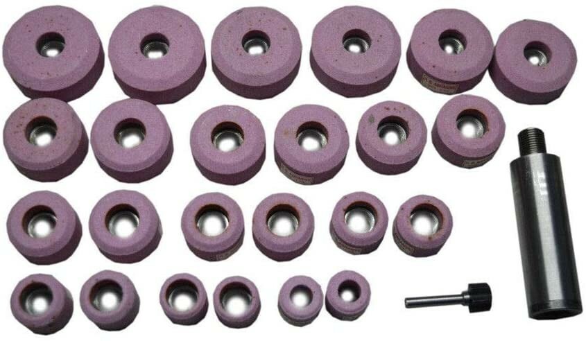 SIOUX VALVE SEAT PINK GRINDING WHEELS SET 24 PCS STONE HOLDER STAR DRIVE 11/16″