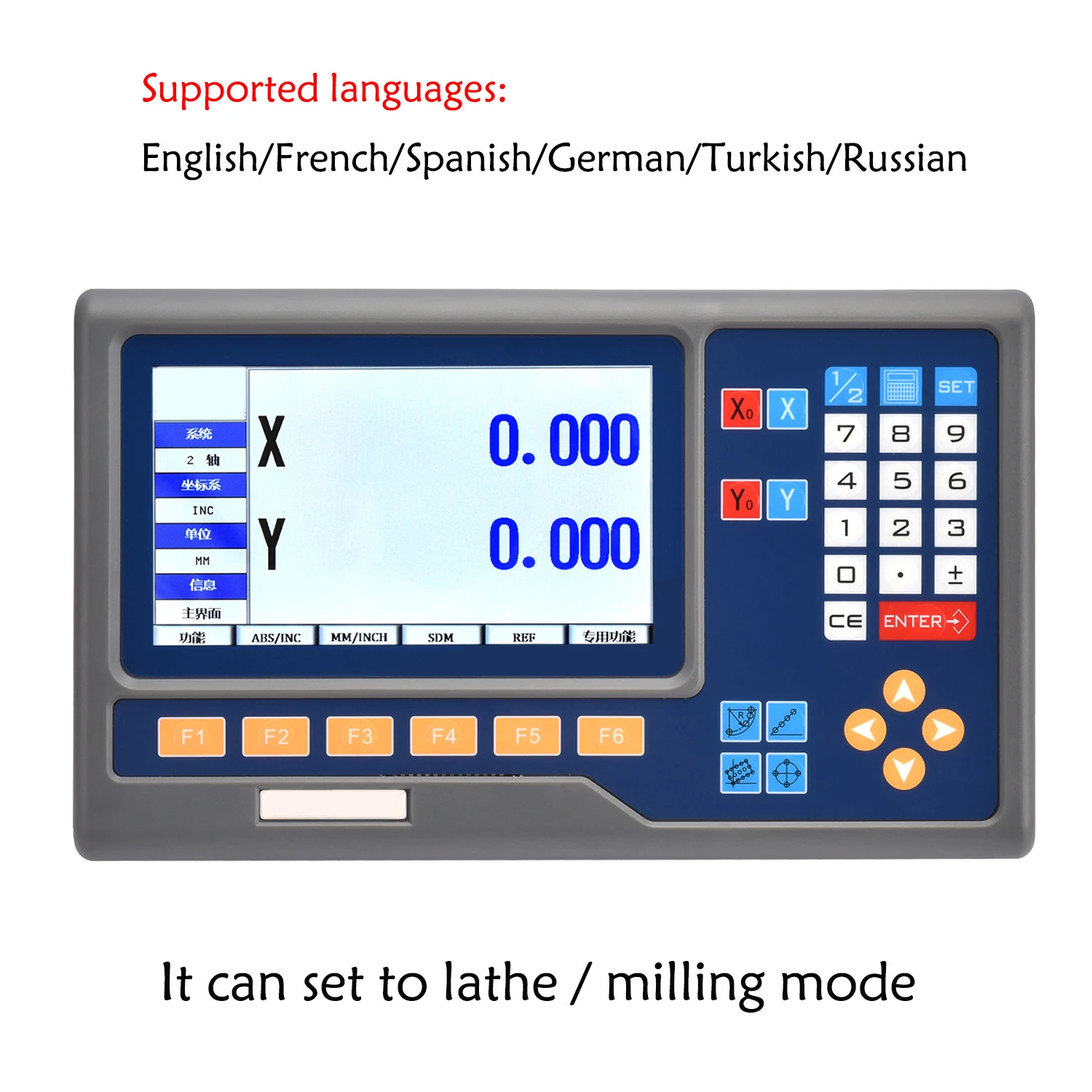 8 Languages 2 Axes 3 Axis LCD DRO Digital Readout Display Counter