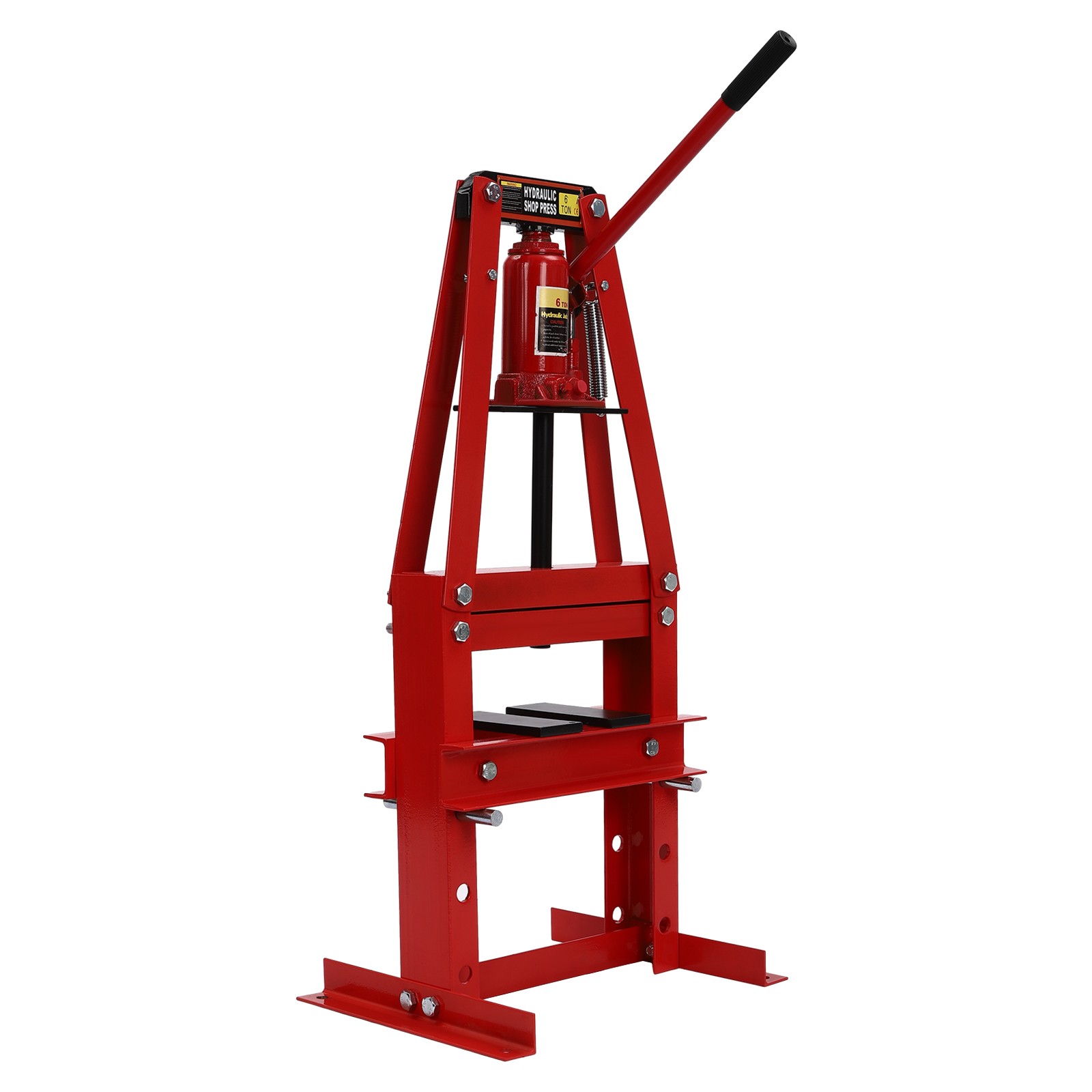 6 Ton Hydraulic Shop Press with Gauge & Press Plates A-Frame Benchtop Press Tool