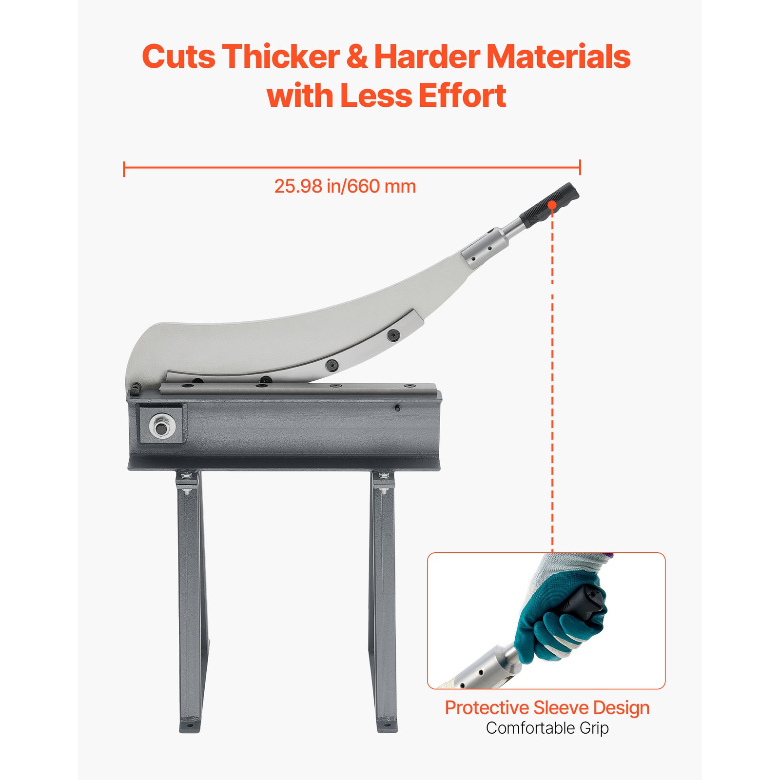 Uimoso 20-inch Manual Sheet Metal Cutter with Stand for Precise Cutting